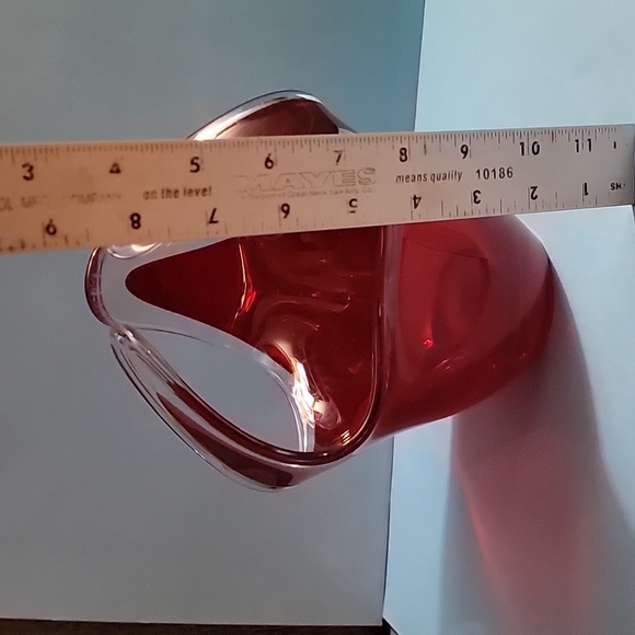 Art Glass Deep Red Cranberry Heavy Beautiful!! - Picture 5 of 6